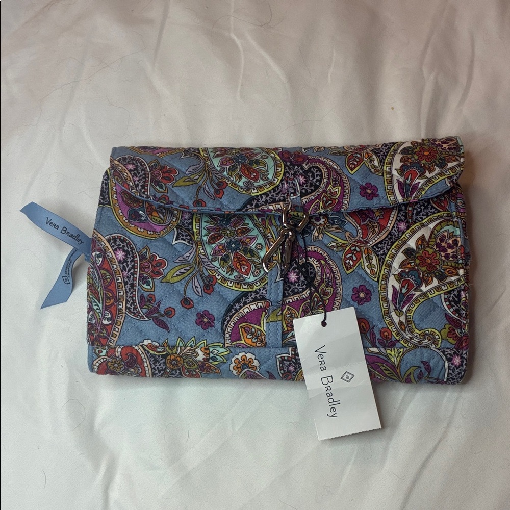 Vera Bradley NWT Multicolor Paisley Hanging Travel Makeup Bag